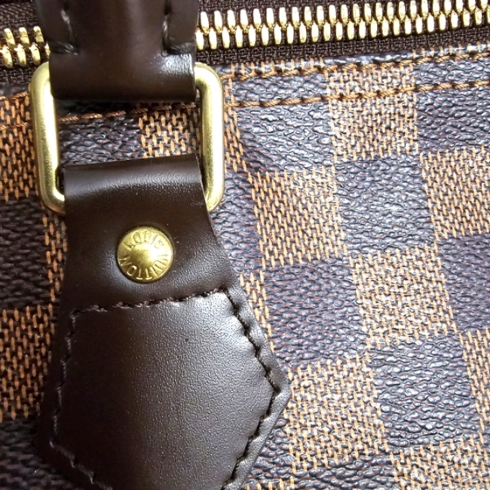 Louis Vuitton Damier Ebene Canvas Brown Black Shoulder Bag - Picture 8 of 13